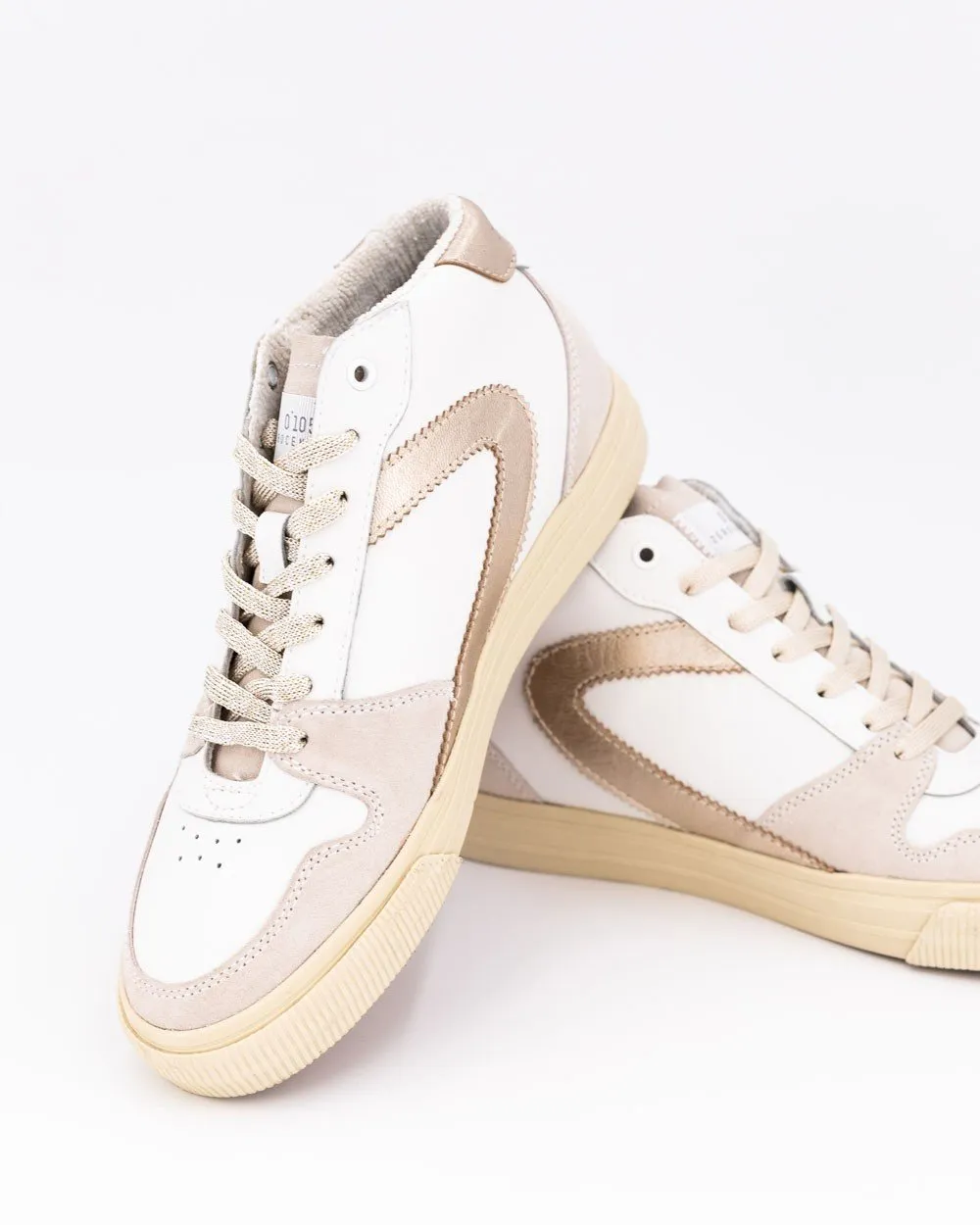 Jade White Gold Hi Sneakers