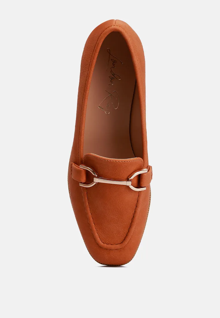 Jagger Horsebit Detail Flat Loafers