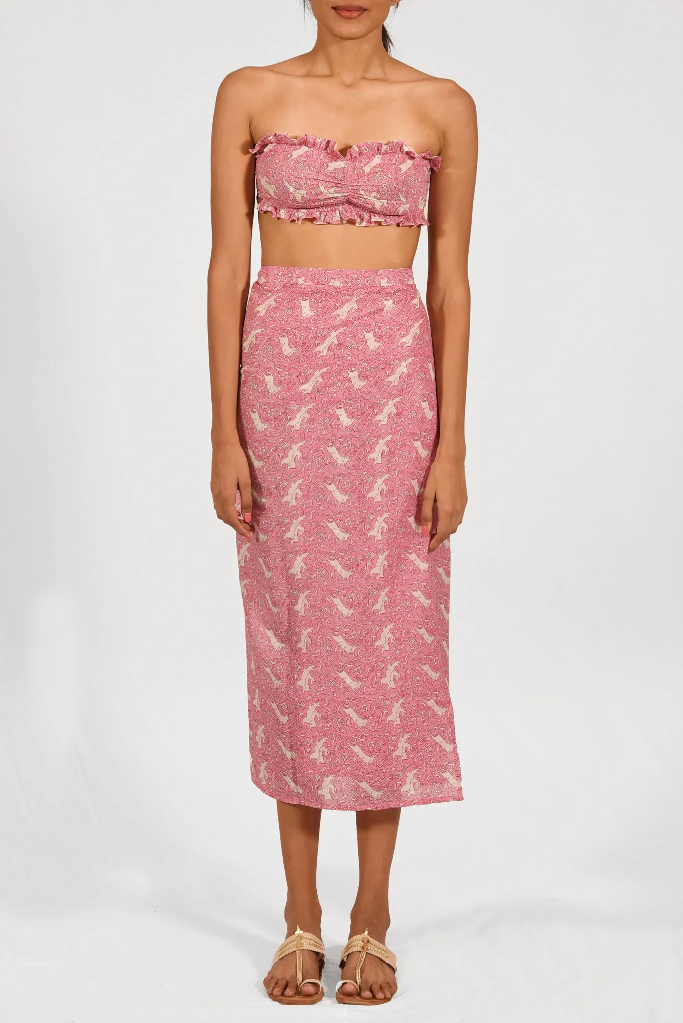 Jaipur Wrap Skirt (Pink)