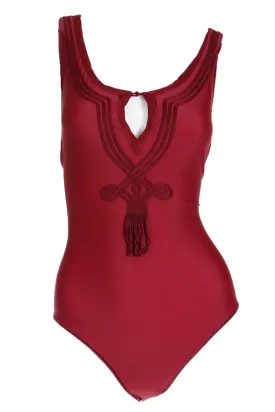 Jean Paul Gaultier Vintage One Piece Burgundy Swimsuit New W Original Tags