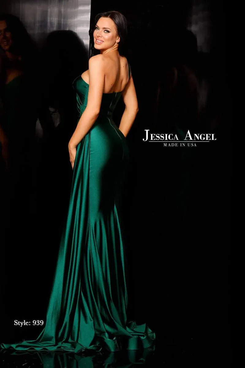 Jessica Angel - 939 One - Shoulder Draped Formal Gown