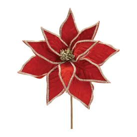 Jewel Trimmed Poinsettia Stem