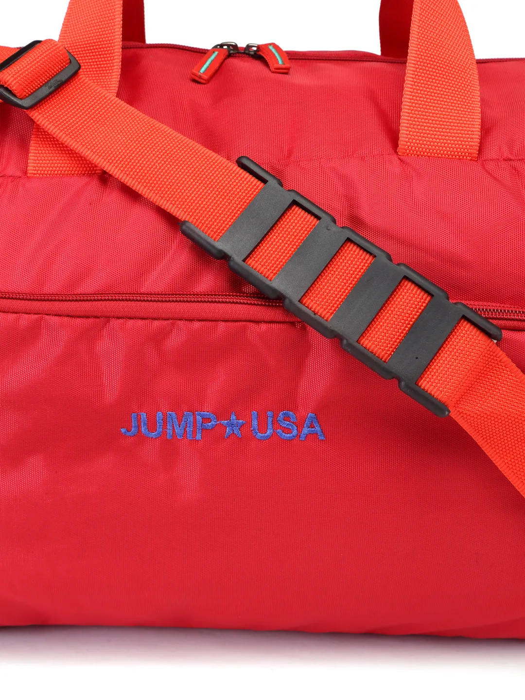 JUMP USA Unisex Red & Royal Blue Solid Hand Duffle Bag