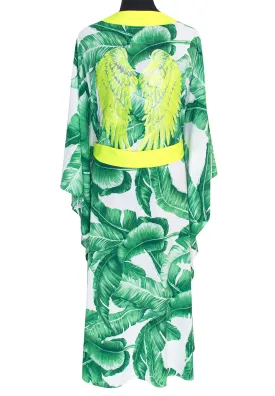 Jungle - Green Palm Kimono Wings (Neon Yellow)