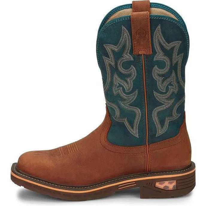 Justin Men's Resistor 11" Nano CT Western Work Boot -Blue - CR4010