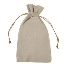 Jute Brown Drawstring Pouch