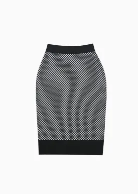 Karoly – Diamond Pattern Pull On Pencil Skirt