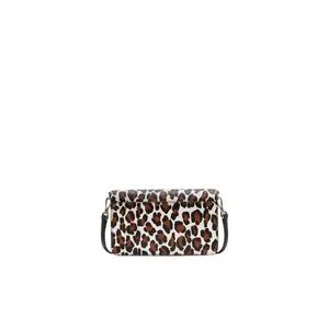 Kate Spade Madison Spotted Leopard Crossbody Bag Small Flap In Cream Multi KH778