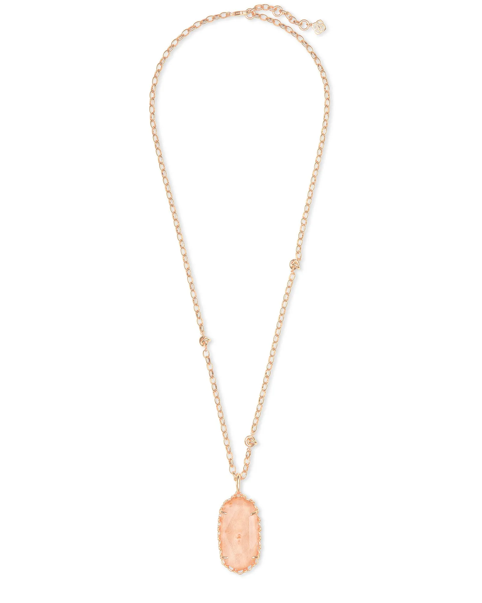 Kendra Scott Macrame Reid Statement Necklace - Rose Gold Blush Wood