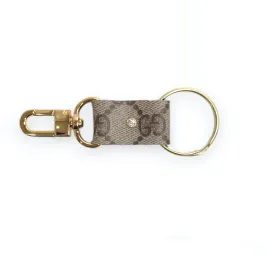 Key Couture Clip Key Chain In Upcycled GG: GG Rhinestone