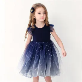 Kids Girl Summer Princess Star Sleeveless Party Dress - KGD8330