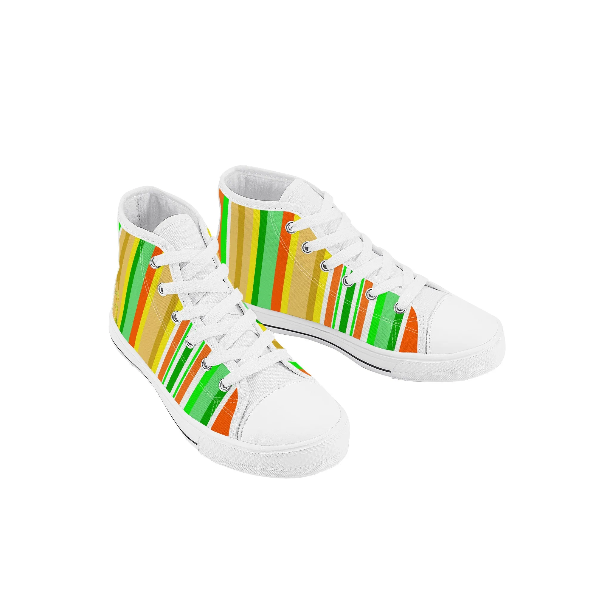 Kids High Top Sneakers - Stripes