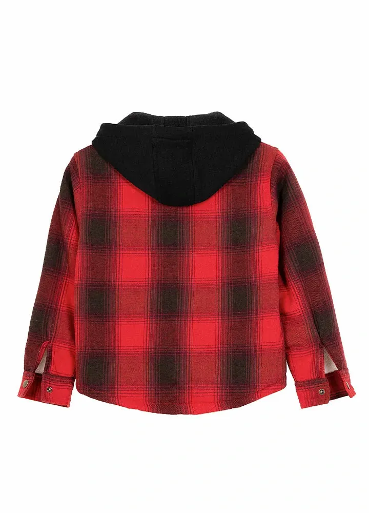 Kids Matching Family Red Plaid Flannel Shirt