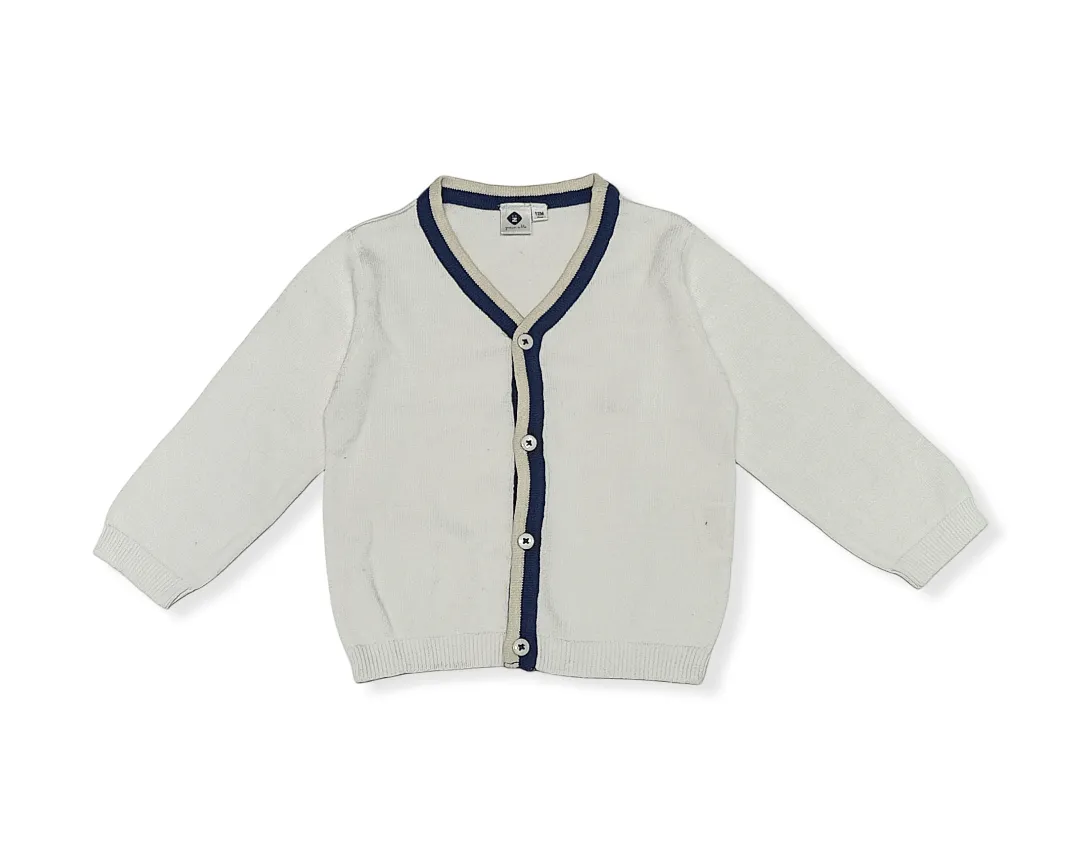 Kids Pullover - White (4 buttons)