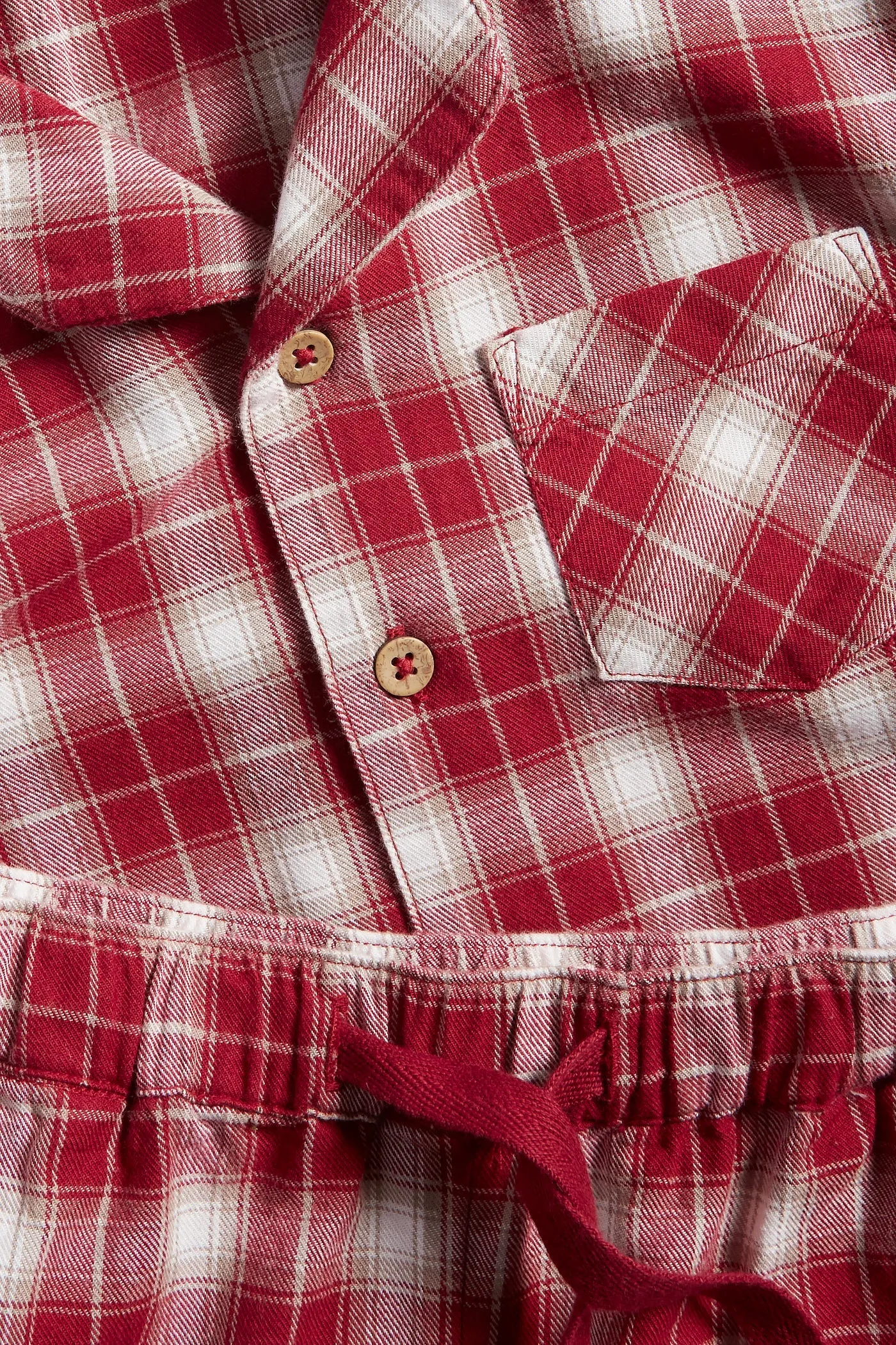 Kids red checked pyjamas