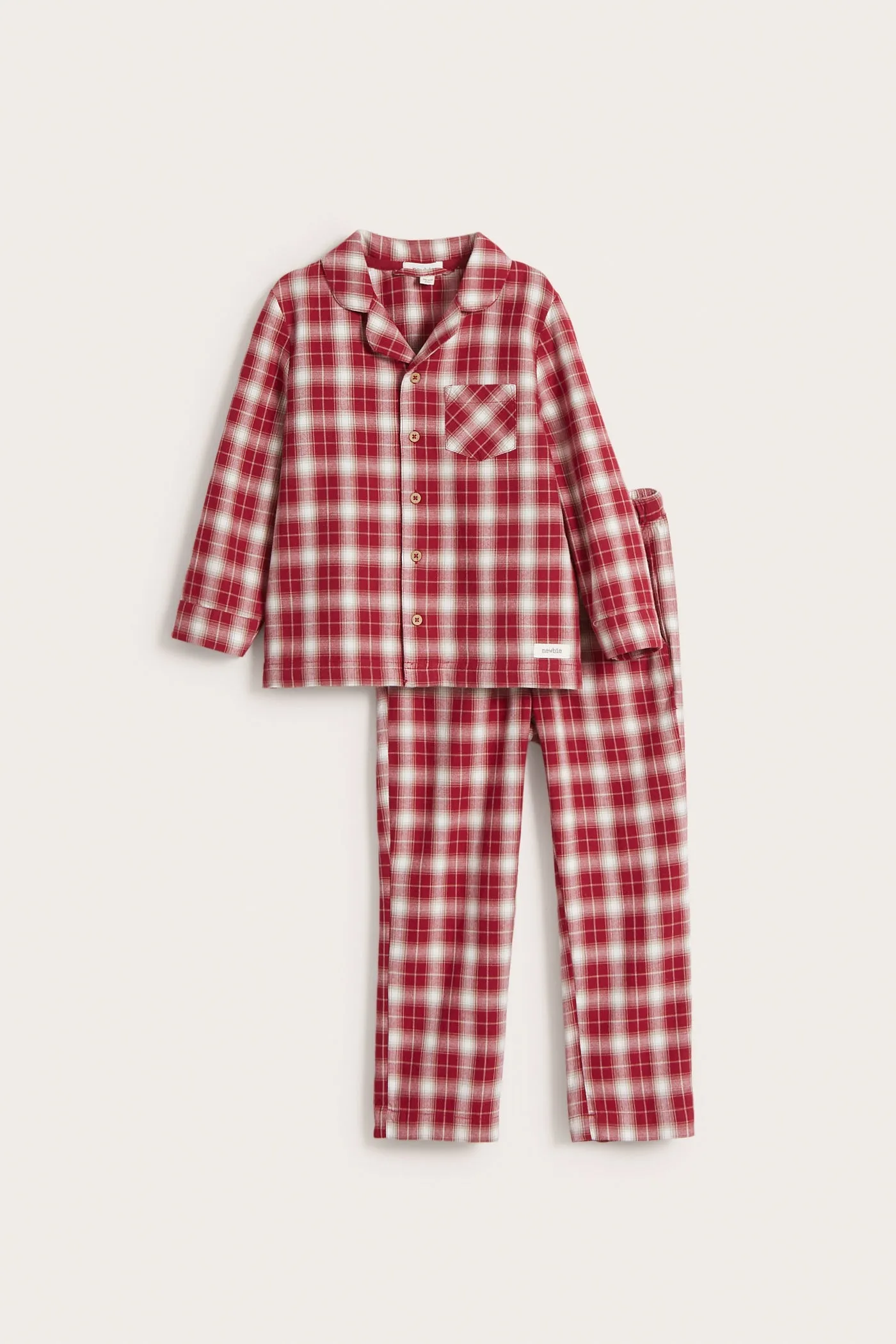 Kids red checked pyjamas