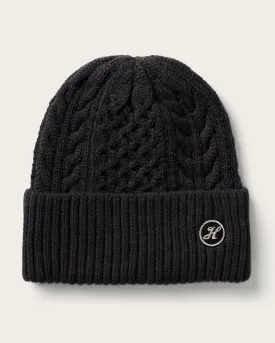 Kids Vulcan Cable Knit Beanie in Black