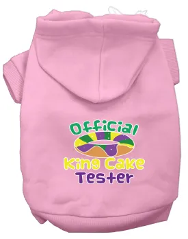 King Cake Taster Screen Print Mardi Gras Dog Hoodie Light Pink S