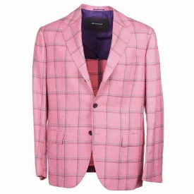 Kiton Pink Check Cashmere Sport Coat