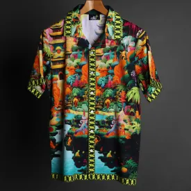 KOMOREBI -  RDKLU Printed Cuban Collar Shirt #102