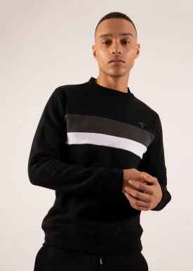 KRONK Premium Fleece Dual stripe Sweatshirt Regular fit Black