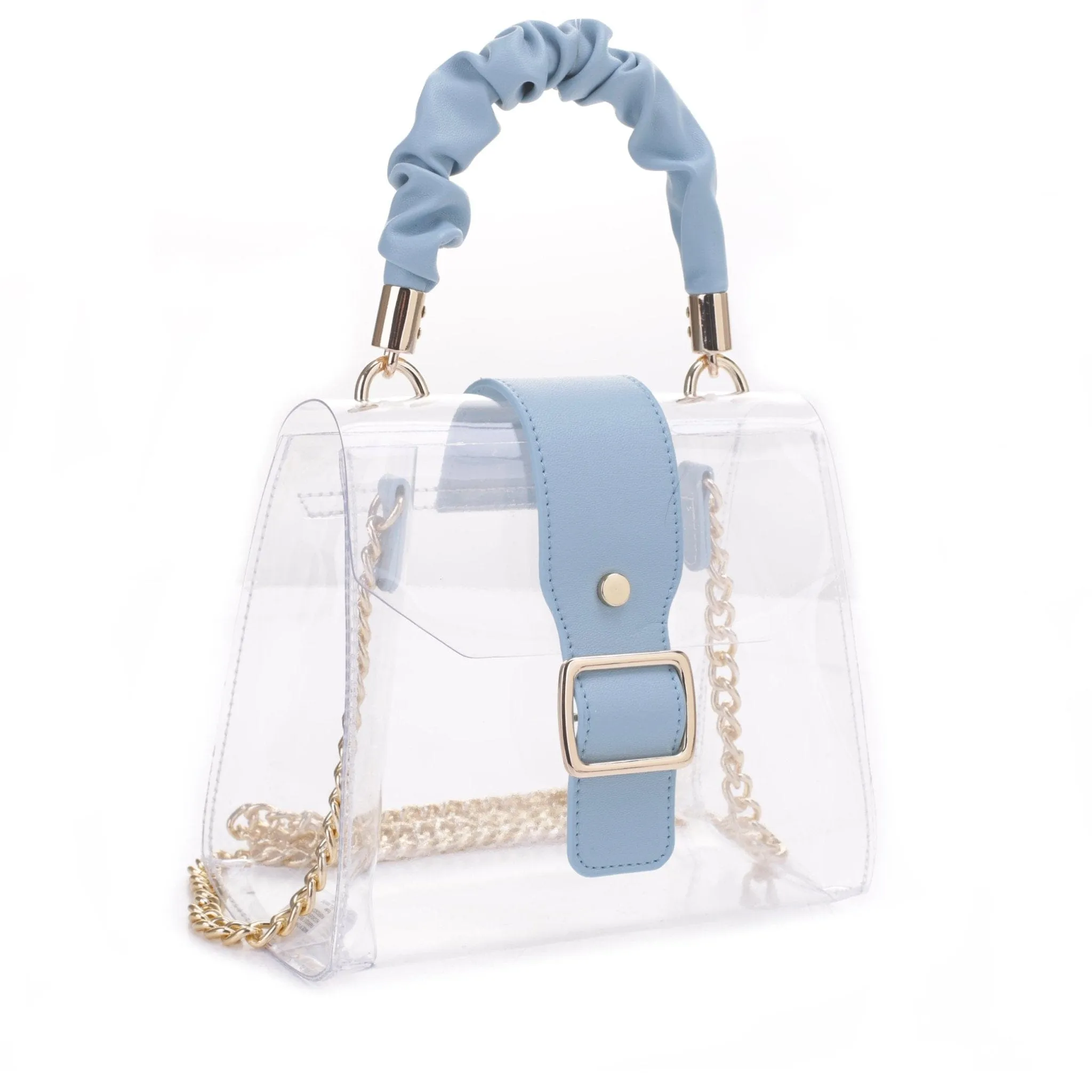 KS25748CL Tammy Clear Mini Satchel With Chain Strap