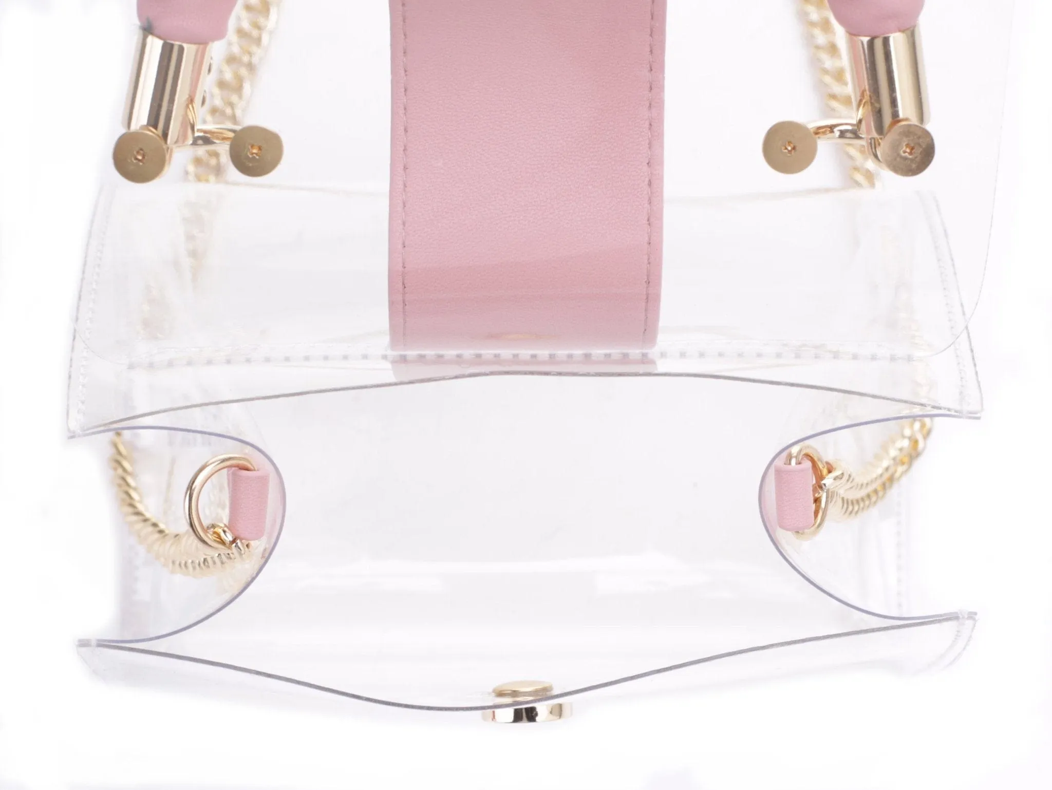 KS25748CL Tammy Clear Mini Satchel With Chain Strap