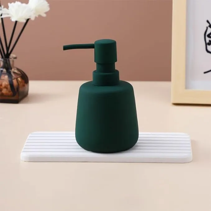 Kuber Industries Liquid Soap Dispenser | Handwash Soap Dispenser | Soap Dispenser for Wash Basin | Shampoo Dispenser Bottle | Bathroom Dispenser Bottle | Pack of 3 | JY00159GN | 260 ml | Green