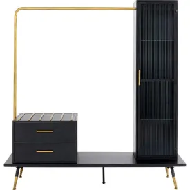 La Gomera Black Wardrobe Cabinet