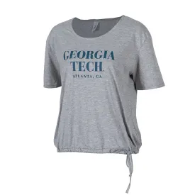 Ladies Georgia Tech Yellow Jackets Drawstring Cinch T-Shirt