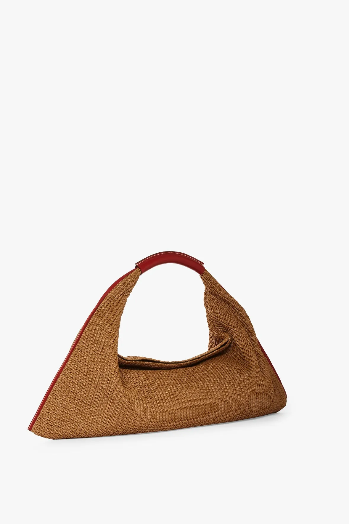 LARGE JETSON RAFFIA TOTE | TAN SCARLET