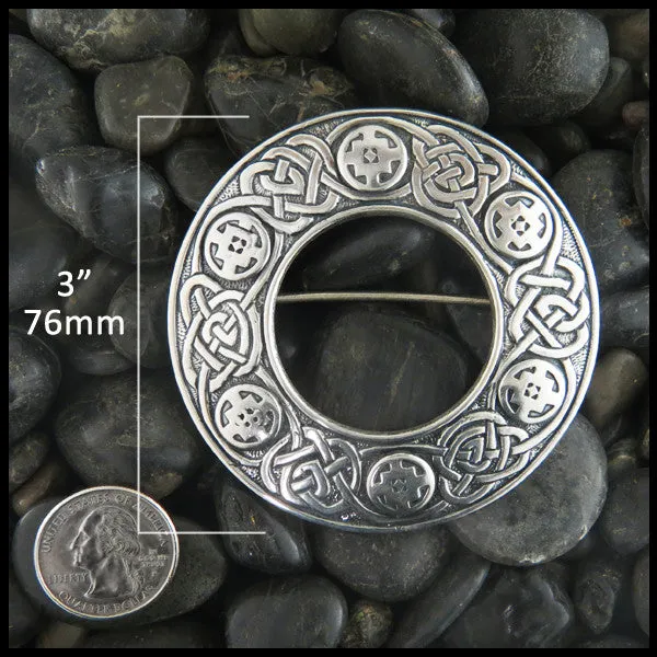 Large Round Celtic Brooch