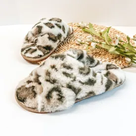 Last Chance Size 6 | Sweet Dreams Snow Leopard Criss Cross Slippers