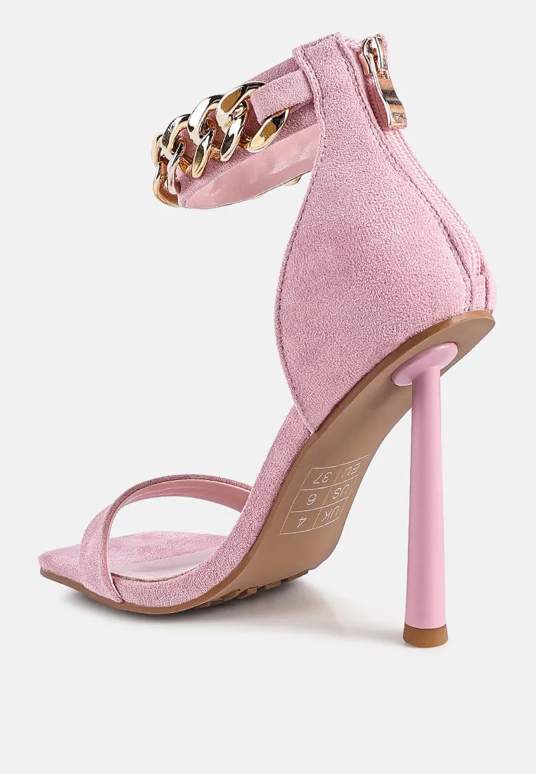 Last Sip Micro Suede High Heel Sandals