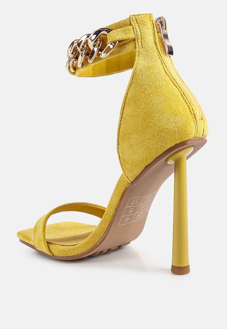 Last Sip Micro Suede High Heel Sandals