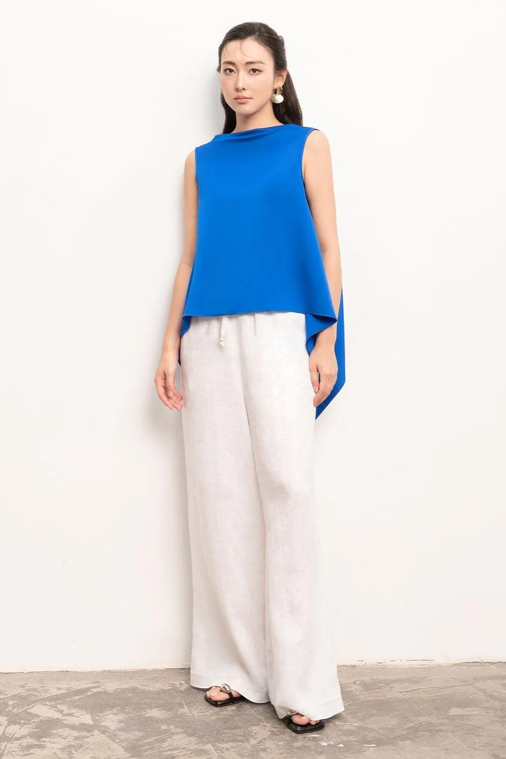 Laura Straight Wide Leg Linen Trousers