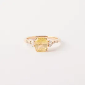 Laurel Ring - 2.04 Carat Yellow Radiant Sapphire