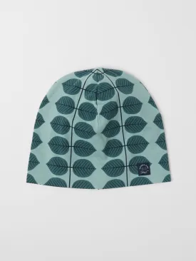 Leaf Print Kids Beanie Hat