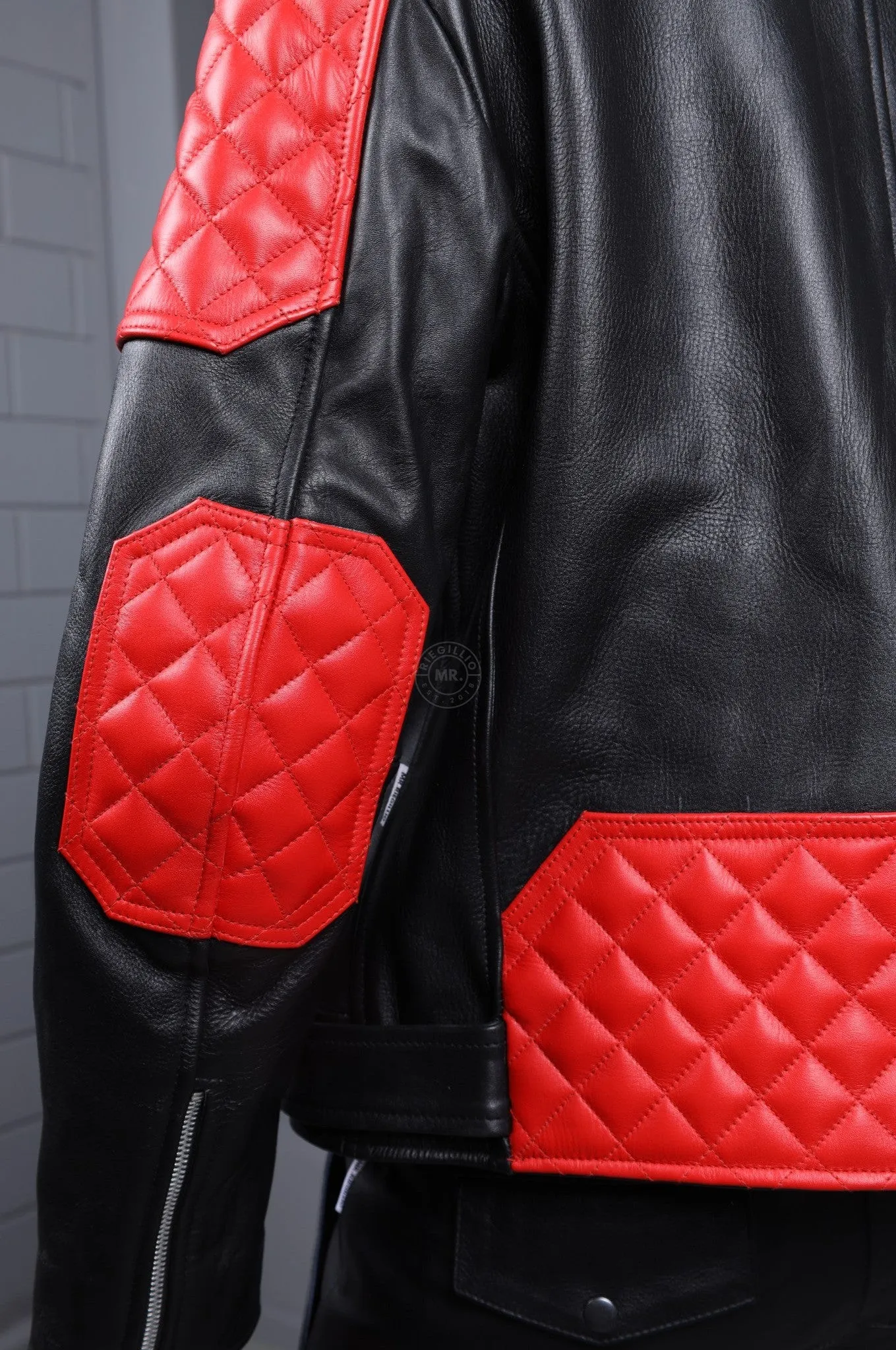 Leather Brando Jacket - Red Padding