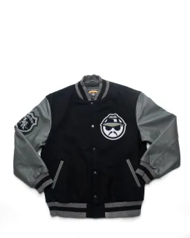 LEATHER SLEEVE VARSITY JACKET