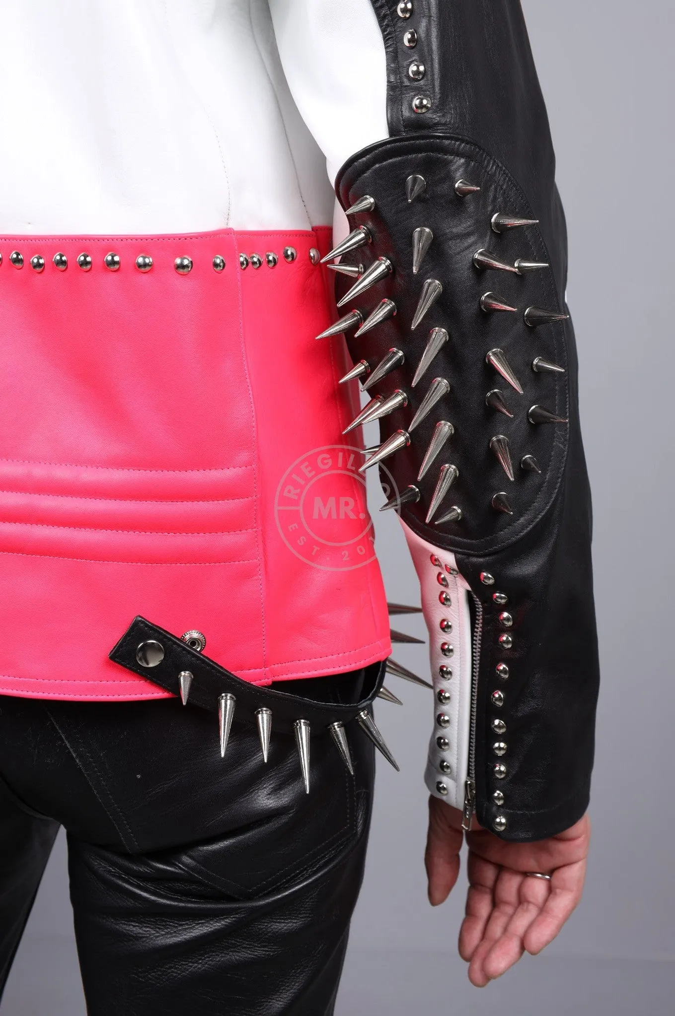 Leather Studded Biker Jacket