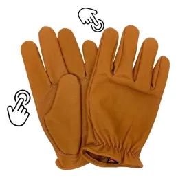 Legendary Bad Billy Mens Tan Goatskin Short Wrist Gloves