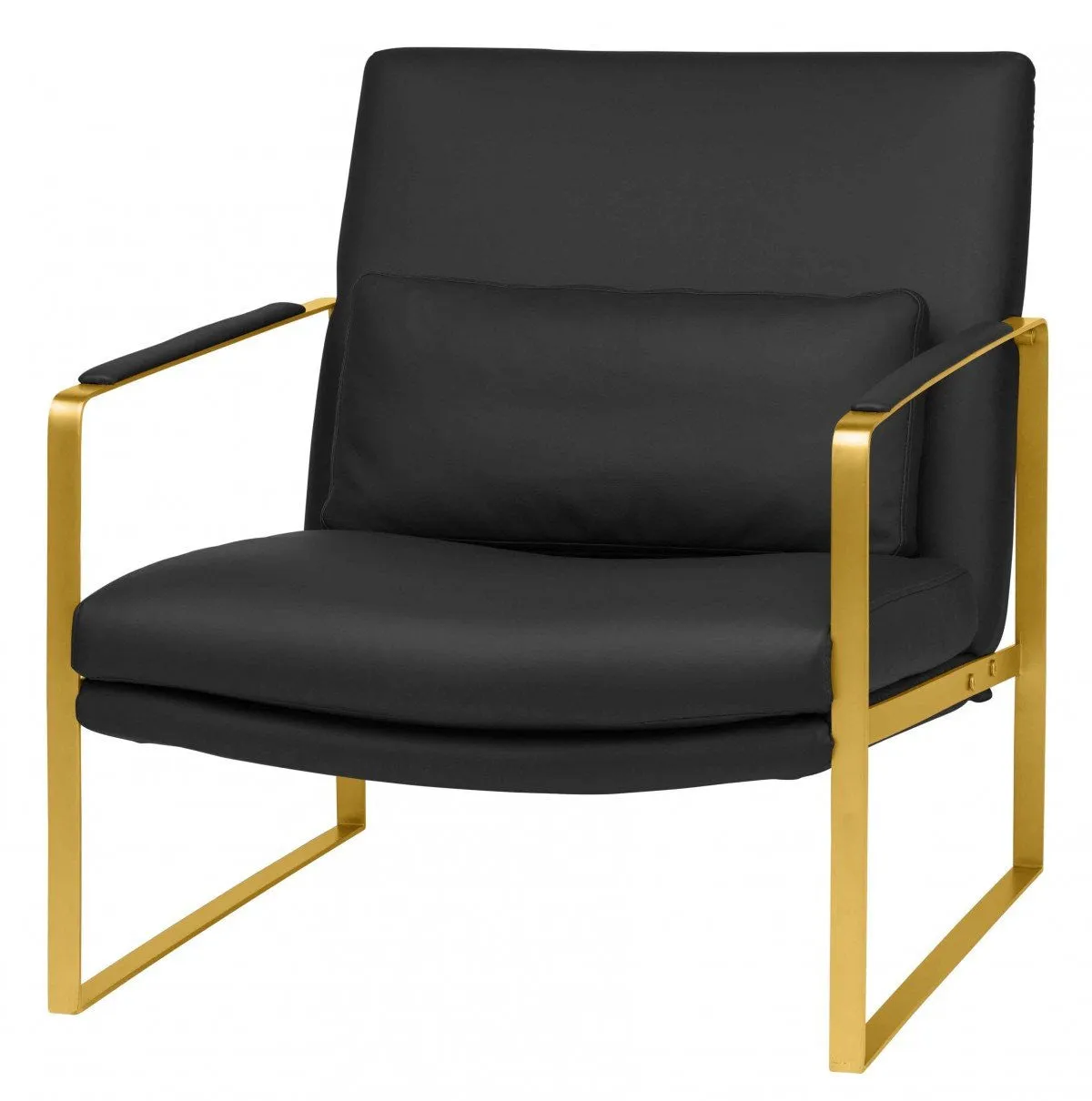 Leonardo Lounger Chair with Polished Gold frame by Nuevo   2 colors