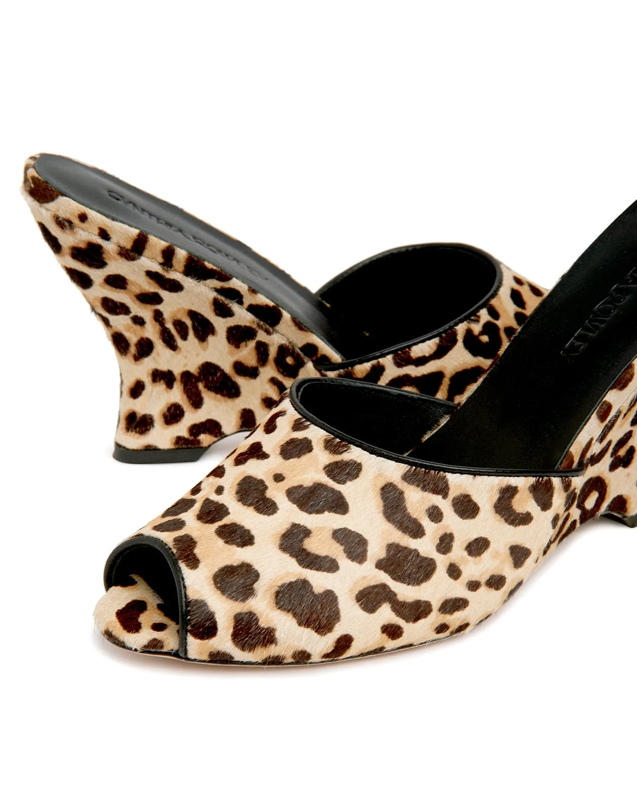 Leopard Pony Hair Wedges