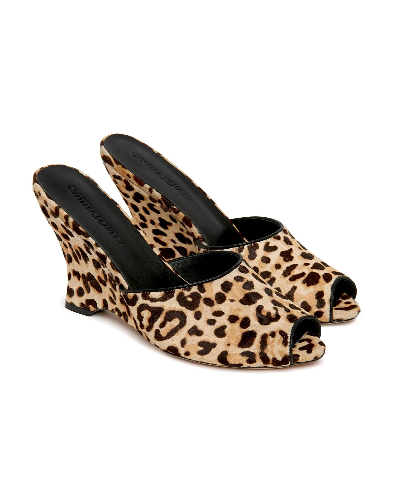 Leopard Pony Hair Wedges