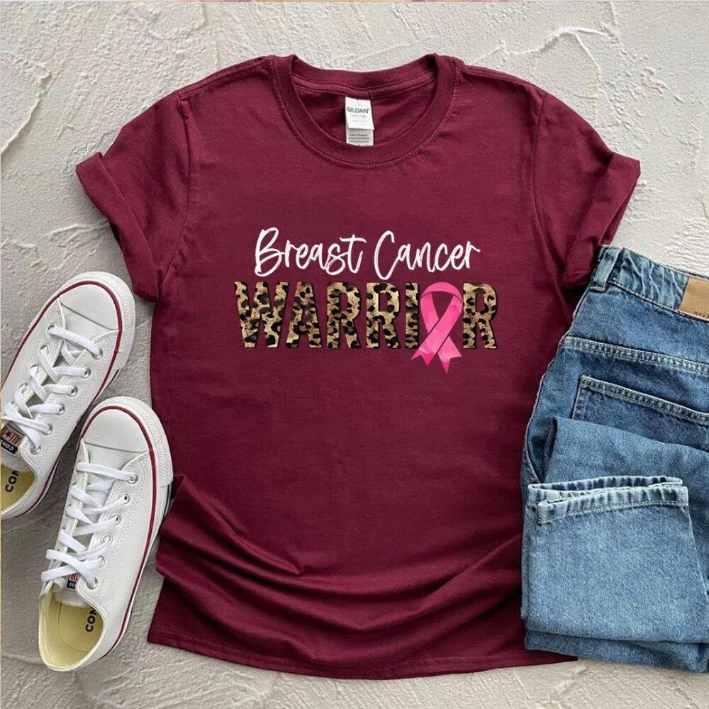 Leopard Warrior Breast Cancer T Shirt