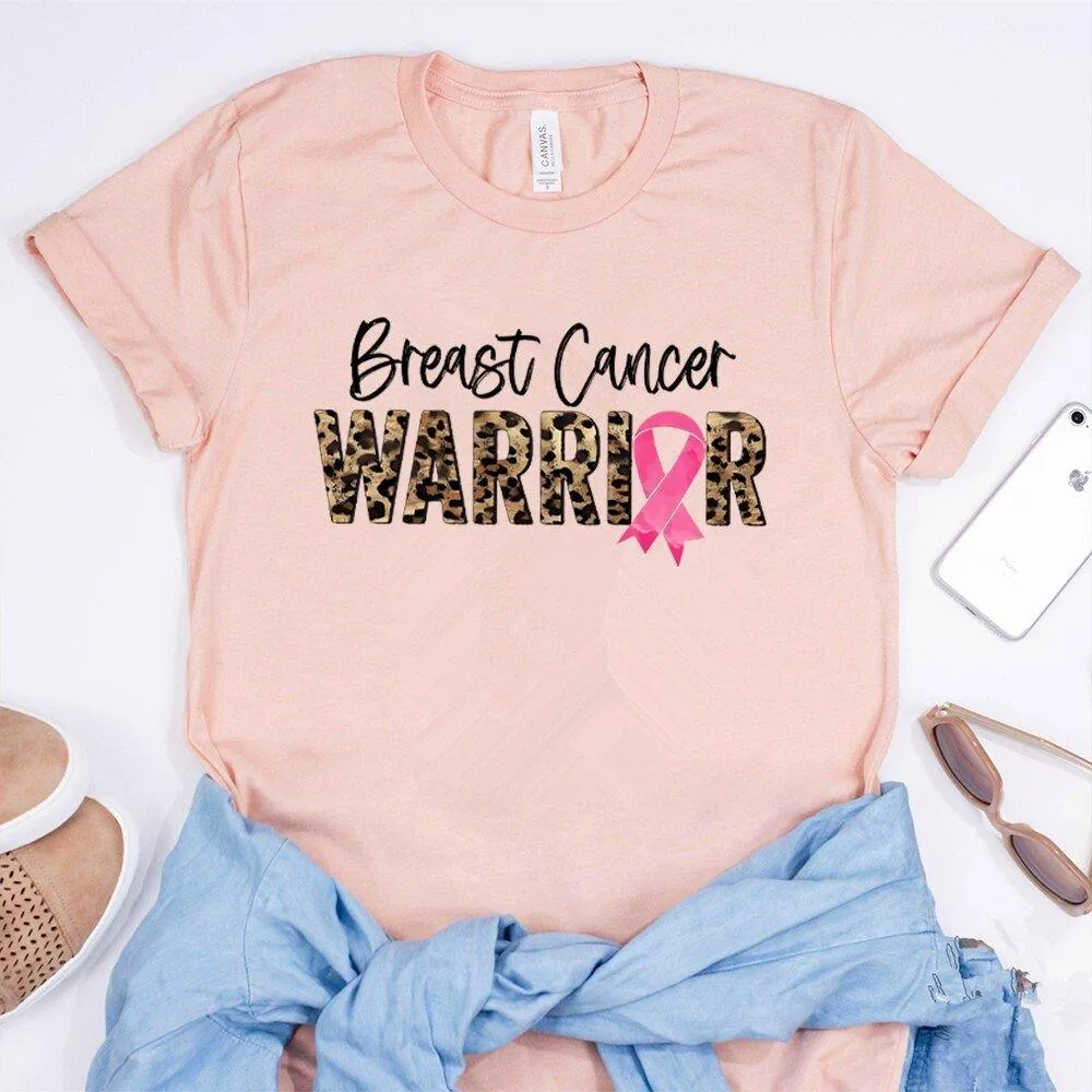 Leopard Warrior Breast Cancer T Shirt