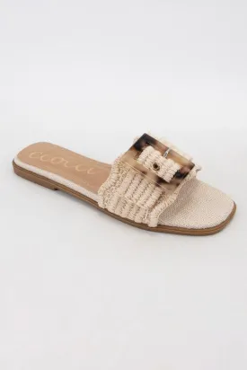 Leslie Slide Sandal // natural