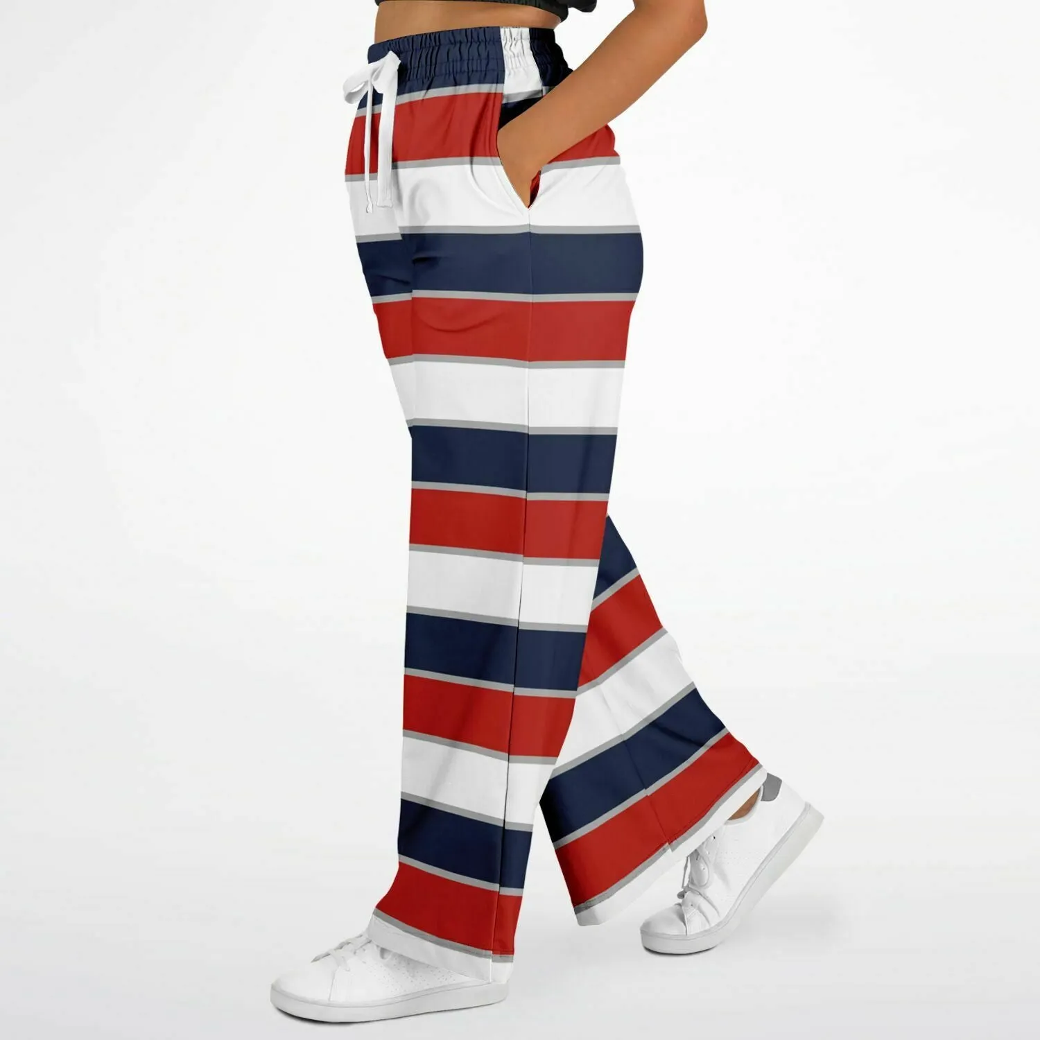 Liberty Rugby Stripes Eco-Poly Wide Leg Pants