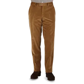 Light Brown Cotton Corduroy Regular Fit Chinos